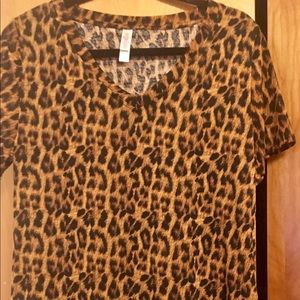 LLR leopard print Christy Tee In Medium
